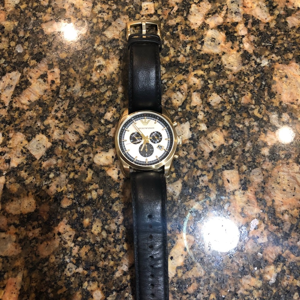 Emporio Armani Sportivo Leather Chronograph watch